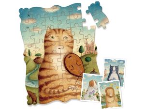 Mideer kreatívne puzzle - Portrét mačky s husľami