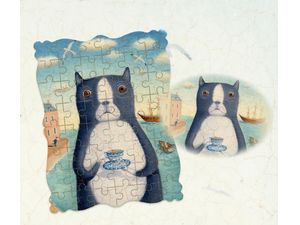 Mideer kreatívne puzzle - Portrét mačky bez torty