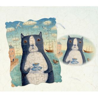 Mideer kreatívne puzzle - Portrét mačky bez torty