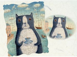 Mideer kreatívne puzzle - Portrét mačky bez torty