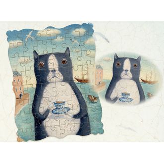 Mideer kreatívne puzzle - Portrét mačky bez torty