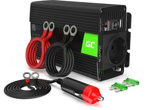 Green Cell Power Inverter menič napätia z 24V na 230V, 300W/600W, modifikovaná sínusoida
