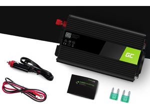 Green Cell Power Inverter menič napätia z 24V na 230V, 300W/600W, modifikovaná sínusoida
