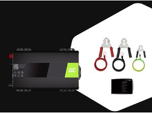 Green Cell Power Inverter PRO menič napätia z 12V na 230V, 300W/600W, čistá sínusoida