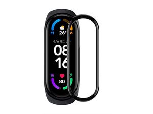 Mobilly ochranná tvrdená fólia pre Xiaomi Mi Band 6, čierna