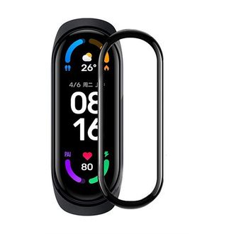 Mobilly ochranná tvrdená fólia pre Xiaomi Mi Band 6, čierna