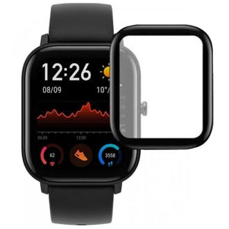 Mobilly 3D ochranné tvrdené sklo pre Xiaomi Amazfit GTS, oleofóbna vrstva, vodotesné, zakrivené