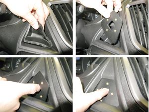 Brodit ProClip montážna konzola pre Ford Transit Custom 13-18, zosilnený, na stred vľavo