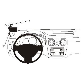 Brodit ProClip montážna konzola pre Dacia Lodgy/Dokker 14-21, vľavo na stĺpik