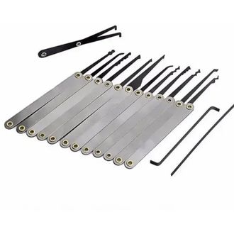 LockPick 15v1 sada čepelí + 1ks tréningový priehľadný zámok