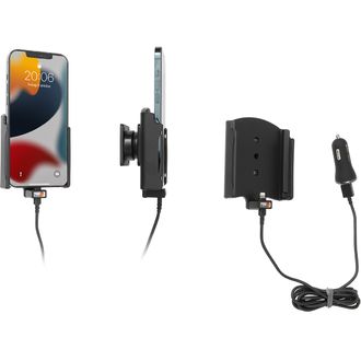 Brodit držiak pre Apple iPhone 14 Pro/13 Pro/14 Plus, bez puzdra, so zapaľovačom cigariet/USB nabíjaním