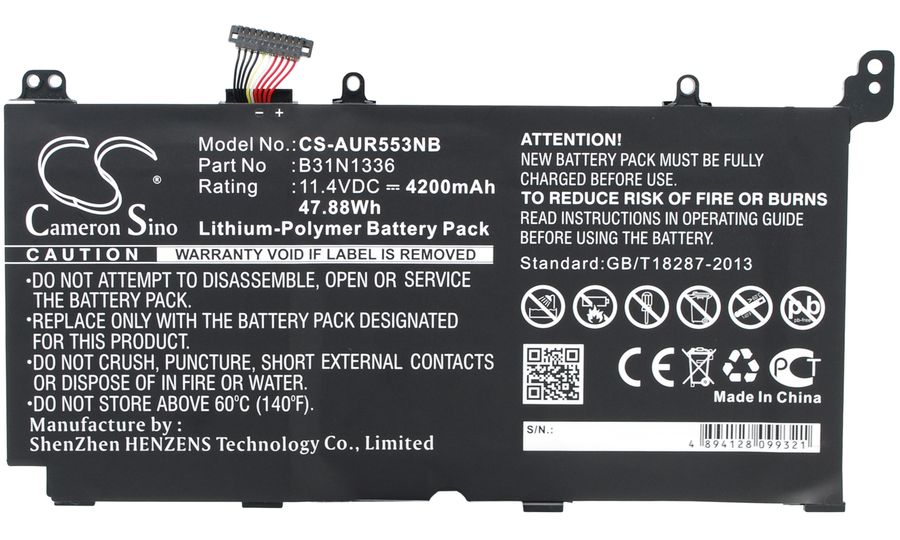 Batéria pre Asus Vivobook A551/K551/S551/V551/R553 a ďalšie, 4200 mAh, Li-Pol
