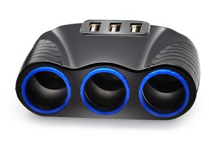 Rozbočovač pre zapaľovač cigariet do auta 3xCL 120W s nabíjačkou 3x USB 3,1A s káblom