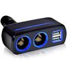 Zásuvka zapaľovača do auta, 2x USB, 80 W, osvetlené výstupy CL