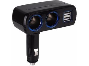 Zásuvka zapaľovača do auta, 2x USB, 80 W, osvetlené výstupy CL