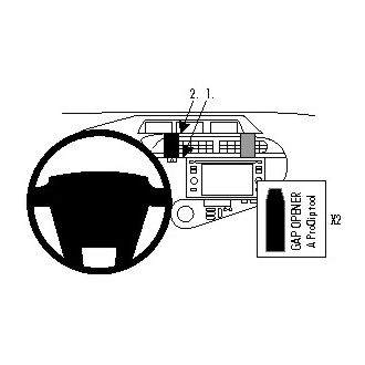 Brodit ProClip montážna konzola pre Toyota Prius c 12-17, na stred vľavo