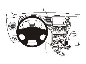 Brodit ProClip montážna konzola pre Nissan Pathfinder 13-21, na stred vpravo dole