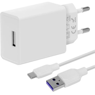 Obal:Me Cestovná nabíjačka + kábel USB-C, 10 W, biela