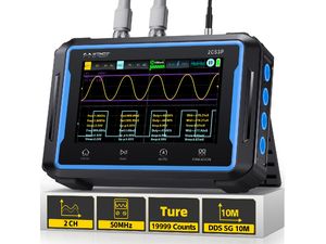 FNIRSI 2C53P Osciloskop, generátor signálov a multimeter 3v1, 2 kanály, 50 Mhz