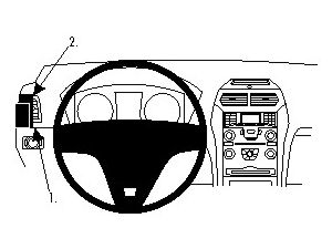 Brodit ProClip montážna konzola pre Ford Explorer/Explorer Sport 11-19, vľavo na mriežku ventilácie