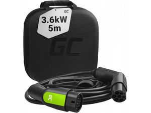Nabíjací kábel Green Cell GC pre elektrické vozidlá Type2 3,6 kW 1x16A 5 m