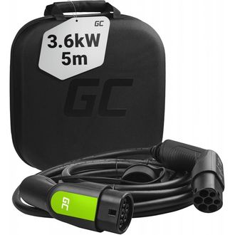 Nabíjací kábel Green Cell GC pre elektrické vozidlá Type2 3,6 kW 1x16A 5 m