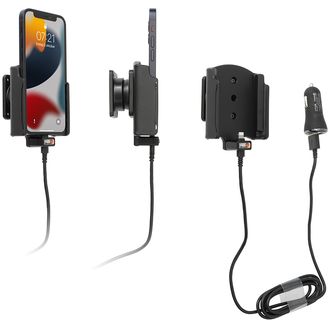 Brodit držiak do auta na Apple iPhone 13 mini, bez puzdra, s nabíjaním z cig. zapaľovača/USB