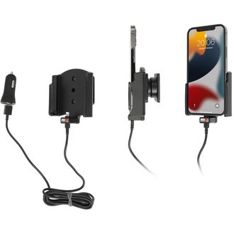 Brodit držiak pre Apple iPhone 14/14 Pro/13/13 Pro, bez puzdra, so zapaľovačom cigariet/USB nabíjaním