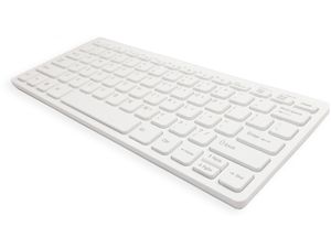 Mobilly K1000, drôtová malá multimediálna klávesnica, biela, USA