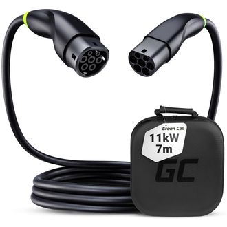 Nabíjací kábel Green Cell Snap pre elektrické vozidlá Type2 11kW 3x16A 7m