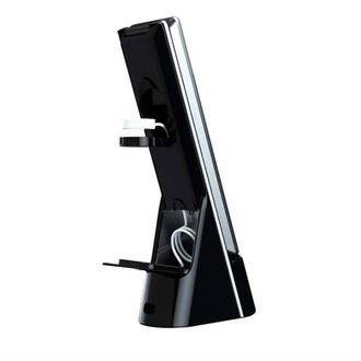 Mobilly 5v1, stolná lampa, 15W bezdrôtová nabíjačka, budík, stojan na telefón, čierna
