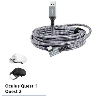 7m kábel pre Meta Quest 3, Quest 2, Oculus Link, kábel USB-C 3.2 Gen 1/USB-A, dĺžka 7 m, opletený