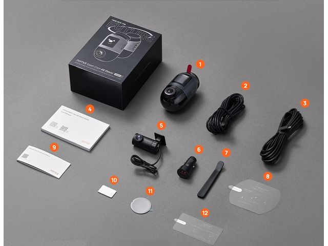 obsah balenia 70mai X800 4K SET s RC Cerna + 70mai SD 128GB karta