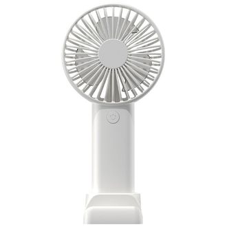 Prenosný osobný ventilátor, 1200 mAh, nabíjanie cez USB, biely