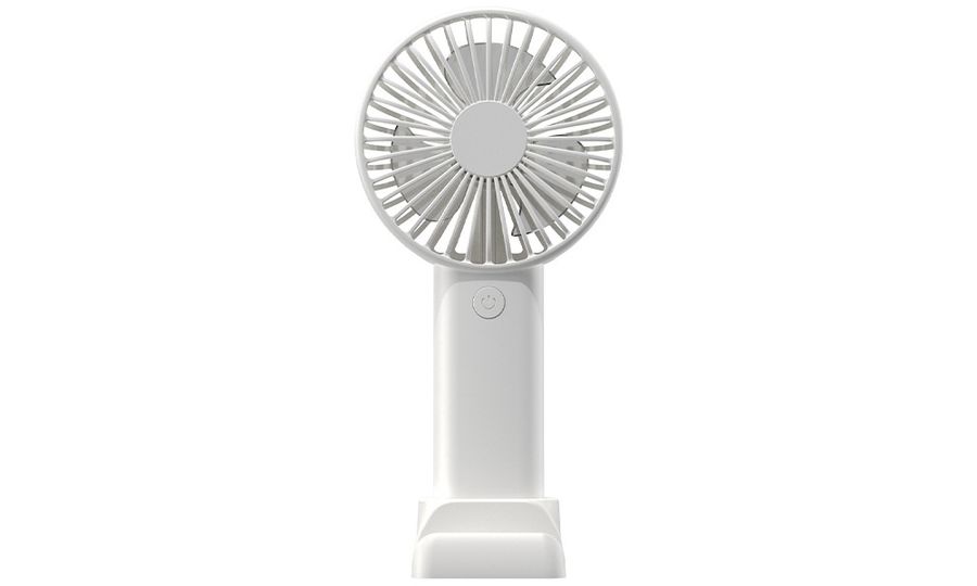 Prenosný osobný ventilátor, 1200 mAh, nabíjanie cez USB, biely