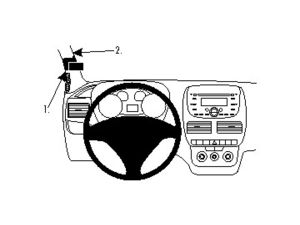 Brodit Montážny držiak ProClip pre Fiat Doblo 10-14/Opel Combo 12-19, vľavo na stĺpiku