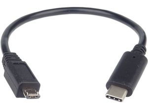 PremiumCord Adaptér USB 3.1 konektor C/male - USB 2.0 konektor Micro-B/male, 0,2 m