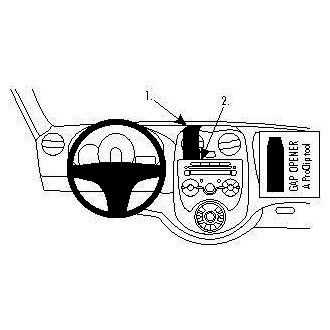 Brodit ProClip montážna konzola pre Nissan Micra 11-14, na stred