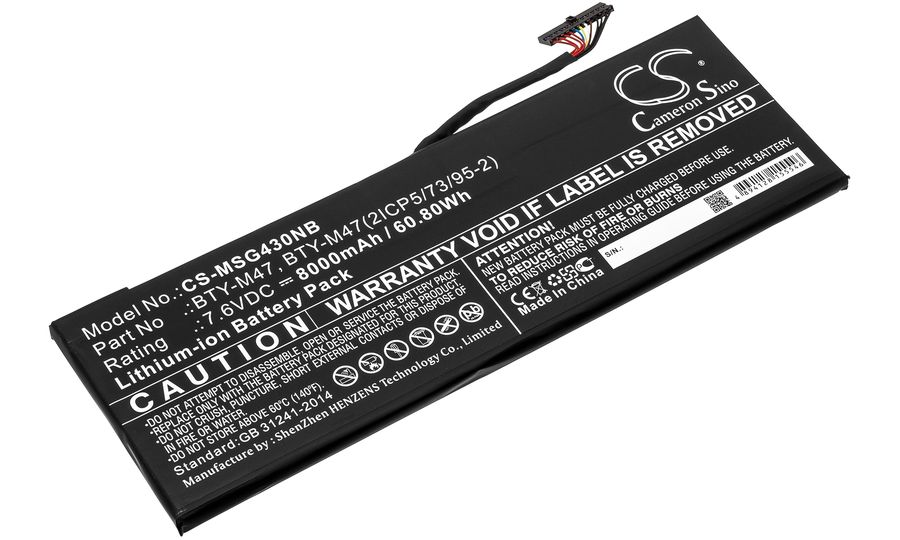 Batéria pre MSI GS40, GS43, MS14, 8000mAh, Li-Ion