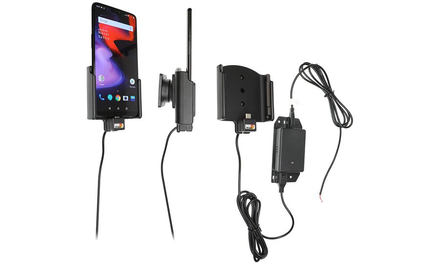 Brodit držiak do auta na OnePlus 6T, 6, bez puzdra, so skrytým nabíjaním v palubnej doske