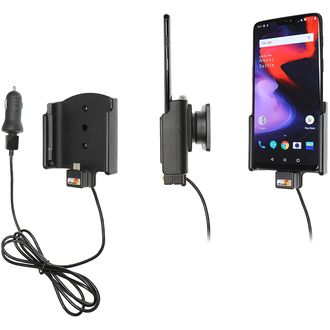 Brodit držiak do auta na OnePlus 6T, 6, bez puzdra, s nabíjaním z cig. zapaľovača/USB