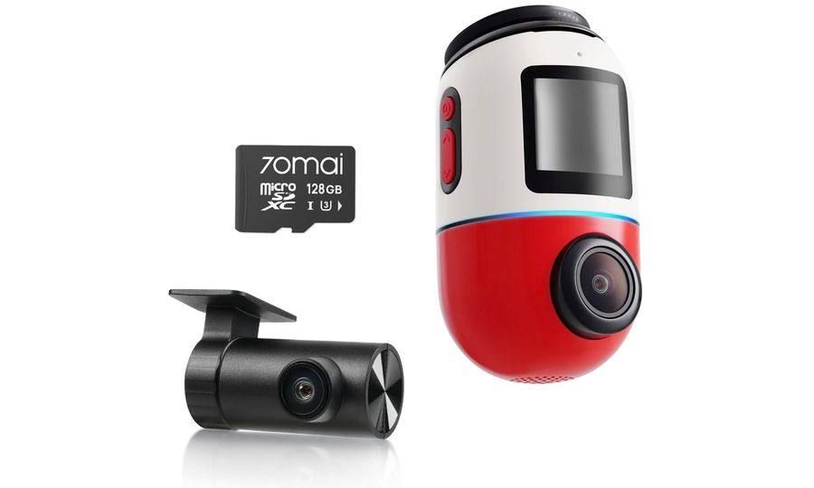 70mai X800 4K SET s RC Cervena + 70mai SD 128GB karta