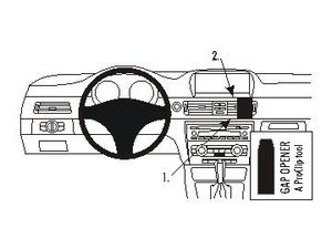 Brodit ProClip montážna konzola pre BMW 316-330/E90/E91/ E92/E93 05-12, na stred vpravo