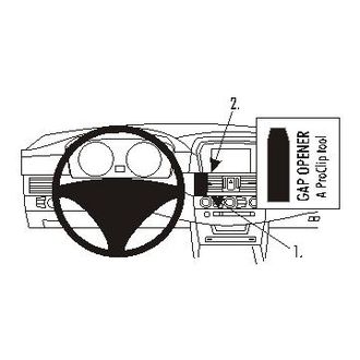 Brodit ProClip montážna konzola pre BMW 520-545/M5 E60, E61 04-10, na stred vľavo