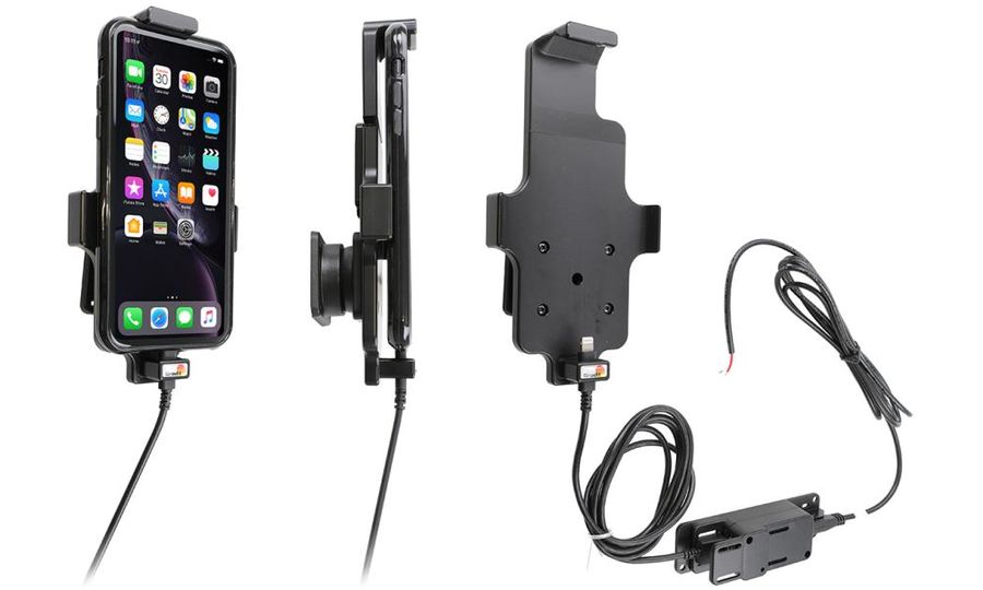 Brodit držiak do auta na Apple iPhone 12/11/XR v puzdre, s pružinou, so skryt