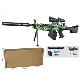 Sunny Blaster M249, pištoľ na vodné gélové pelety s príslušenstvom, zelená