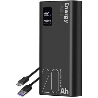 OBAL:ME EnergyPulse Powerbank 20000mAh, 22,5W, čierna