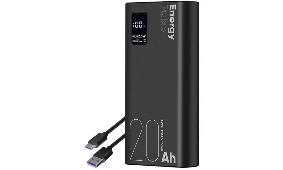 OBAL:ME EnergyPulse Powerbank 20000mAh, 22,5W, čierna