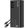 OBAL:ME EnergyPulse Powerbank 30000mAh, 22,5W, čierna
