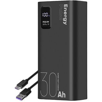 OBAL:ME EnergyPulse Powerbank 30000mAh, 22,5W, čierna